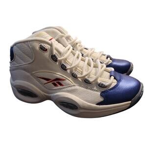 Reebok Question Mid Blue Toe GX0227 Men’s 8.5 Allen Iverson 2022 NWOB